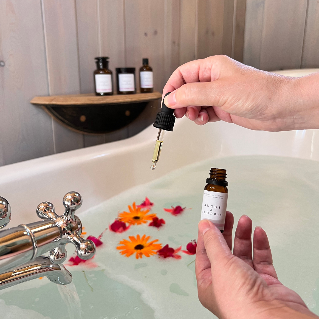 Essential Oils Being Added to a Bath